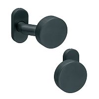 Ручки на розеті ABARO Lido FF фіксована-фіксована антрацит