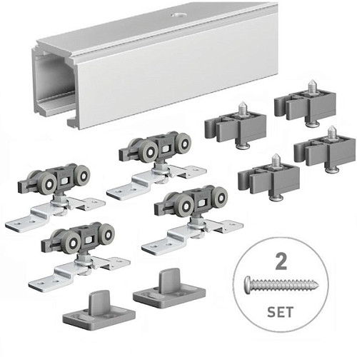 Розсувна система OMGE Alutech 1390 довжина 4 м на 2 полотна вагою до 40 кг - Фото №8