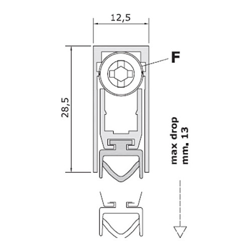 Порог выдвижной COMAGLIO 420 103-83 см FIRE - Фото №4