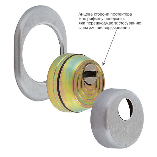 Протектор DISEC MONOLITO BD250 25 мм хром полірований - Фото №5