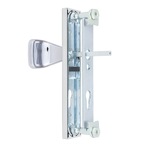 Ручки на планці ROSTEX 802 R 85мм (38-55мм) фіксована-натискна хром полірований - Фото №4