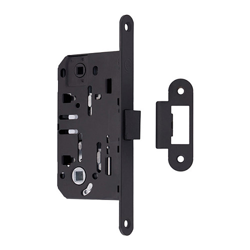 Механизм замка GAVROCHE GR96-K WC (BS50*96мм) пласт.язычок Black черный - Фото №3