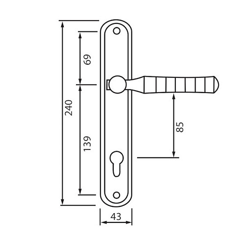 Ручки на планке SIBA Pisa 85 матовый никель / хром - Фото №2