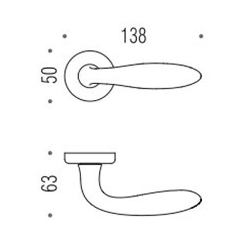 Ручки на розеті COLOMBO Mach CD81 (CD69BZGG-CD63GB) хром - Фото №3