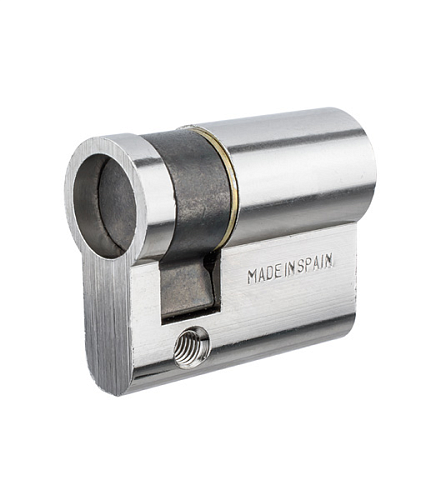 Циліндр половинка TESA TE5 45 (35*10) нікель сатин 3 ключа - Фото №2