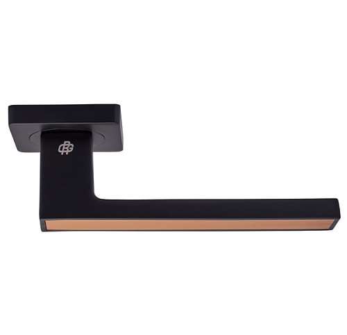 Ручки на розеті GAVROCHE Magnium AL-A1 BLACK/GOLD чорний/золото - Фото №4