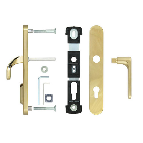 Ручки на планці з протектором ROSTEX Exclusive RX-40 85мм (40-50мм) фіксована-натискна титан PVD - Фото №5