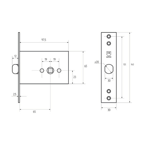 Механізм замка SHERLOCK 301 (BS67,5мм) - Фото №5