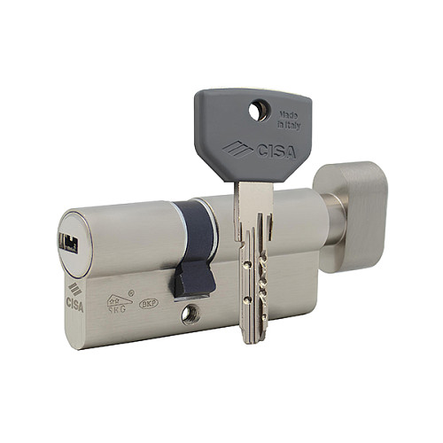 Циліндр CISA ASIX P8 80T (30*50T) нікель матовий 3 ключі - Фото №1