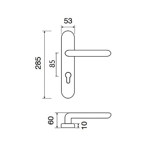 Ручки на планке FIMET 106 Michelle 85 хром - Фото №2