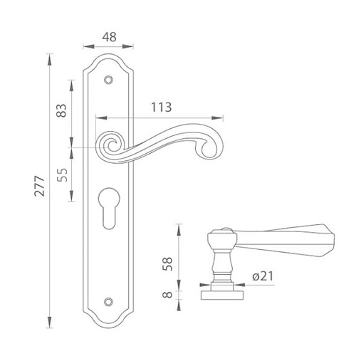 Ручки на планке TUPAI Carla 704-55 золото полированное - Фото №2
