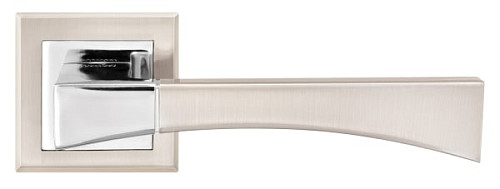 Ручки на розеті MVM Z-1257 (T7-E8) SN/CP матовий нікель/полірований хром - Фото №3