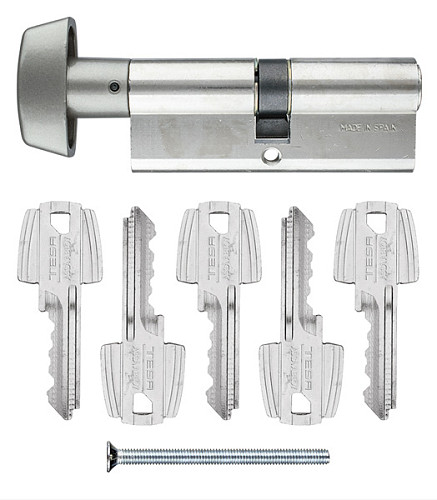 Циліндр TESA TE5 70T (30*40T) нікель сатин 5 ключів - Фото №4