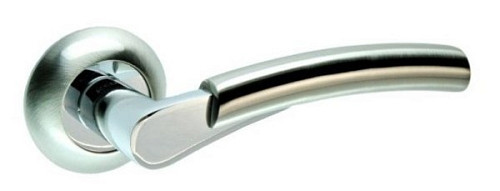 Ручки на розеті KEDR R10.021-AL SN/CP сатин/хром - Фото №2