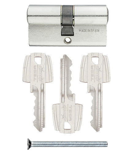 Циліндр TESA TE5 80 (40*40) нікель сатин 3 ключа - Фото №3