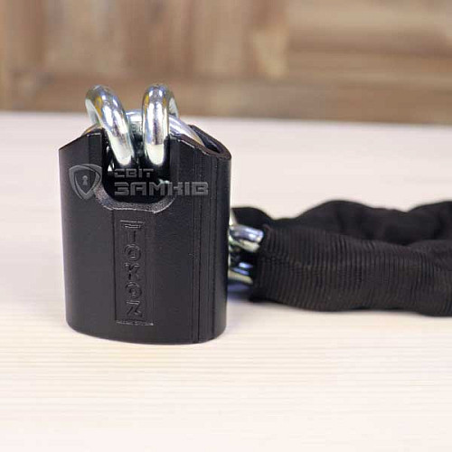 Замок для велосипеда TOKOZ Moto Pluto 50 Black з ланцюгом 100см 3 ключа - Фото №22