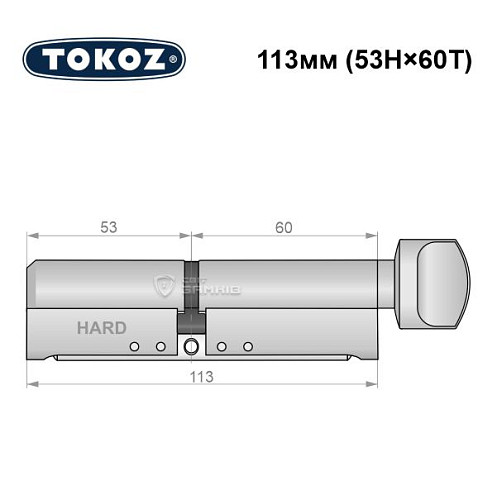 Цилиндр TOKOZ Pro400 113T (53H*60T) (H - закаленная сторона) никель матовый - Фото №8