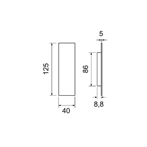 Ручка для розсувної системи FIMET 3663AS матовий чорний - Фото №2