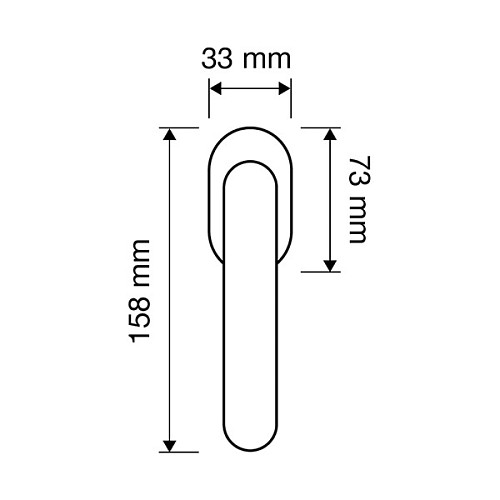 Ручка оконная LINEA CALI Beta хром матовый - Фото №2