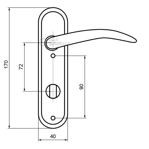 Ручки на планці Фінг к/п 72 WC OLV золото - Фото №4