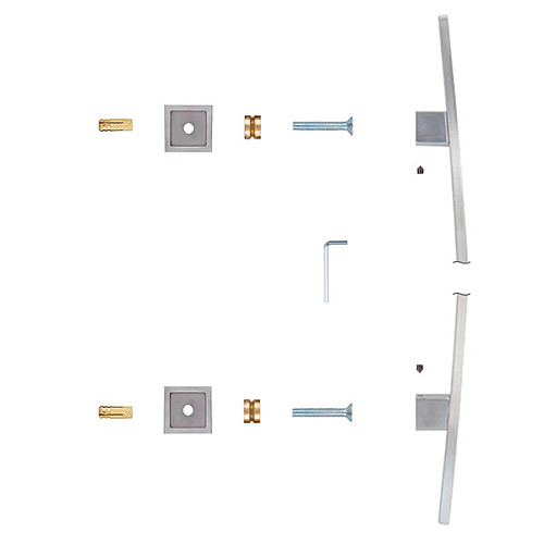 Ручка скоба ROSTEX GAMA 1000 fix SQUARE (половинка) нержавіюча сталь матова  - Фото №5