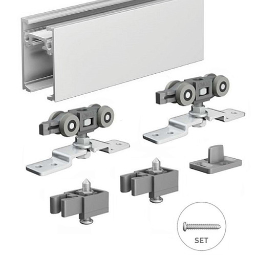 Раздвижная система OMGE Alutech 1400 длина 1,9 м на 1 полотно весом до 120 кг - Фото №5