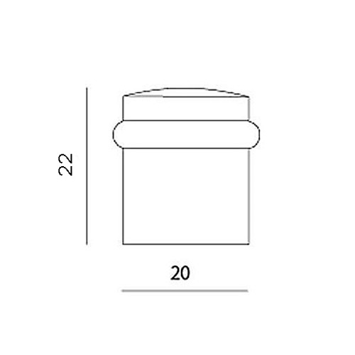 Стопор дверний підлоговий MVM M-25 SS нержавіюча сталь - Фото №3