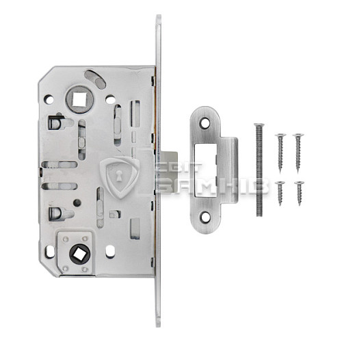 Механизм замка GAVROCHE GR96-K WC (BS50*96мм) пласт.язычок CP хром - Фото №4