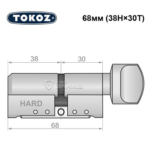 Цилиндр TOKOZ Pro400 68T (38H*30T) (H - закаленная сторона) никель матовый - Фото №8