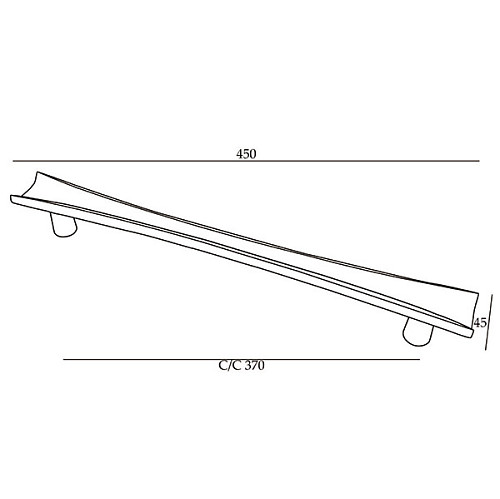 Ручка скоба ORO/ORO L13 45cm/37cm (половинка) SN сатин - Фото №3