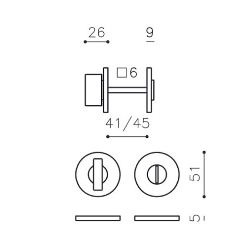 Вороток OLIVARI Space B CR хром глянцевий - Фото №2