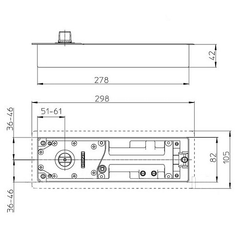 Доводчик напольный GEZE TS500 до 100 кг - Фото №2