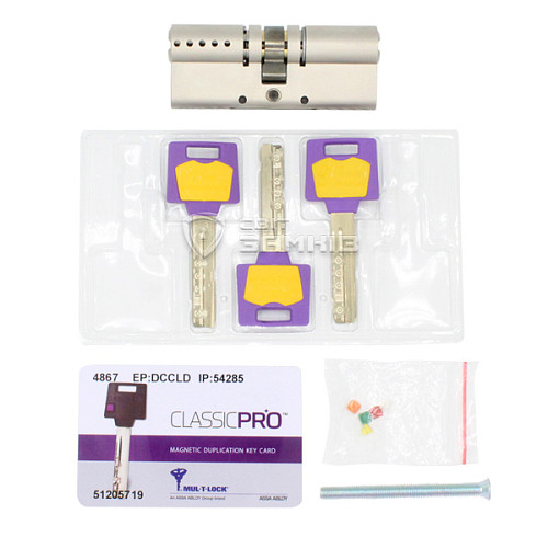 Циліндр MUL-T-LOCK MTL400/ClassicPRO 81 (31*50) нікель сатин - Фото №4