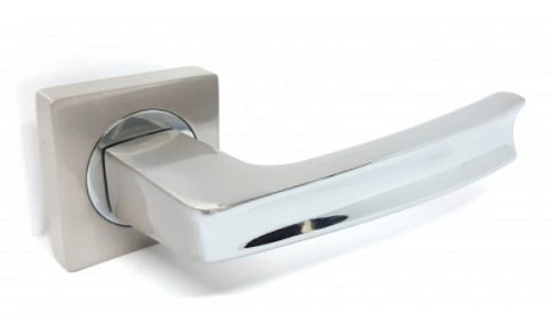 Ручки на розеті KEDR R06.140-AL SN/CP сатин/хром - Фото №2