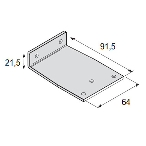 Кронштейн параллельной тяги CISA к сериям 60460, 60461, С1510, 1511, С1610, 1611, С1415, 1416 белый - Фото №4