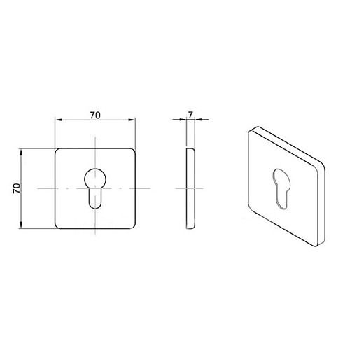 Декоративная накладка CIPIERRE 316Q хром матовый - Фото №2