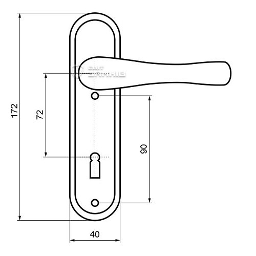Ручки на планці Біс 72 KL OLV золото - Фото №4