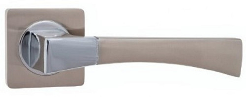 Ручки на розетте KEDR R08.130-AL SN/CP сатин/хром - Фото №2