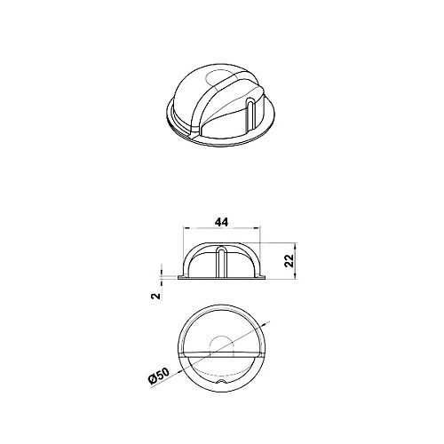 Стопор дверной напольный AMIG мод.400 коричневый - Фото №2