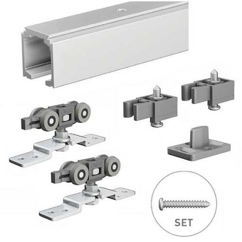 Раздвижная система OMGE Alutech 1390 длина 1,9 м на 1 полотно весом до 60 кг - Фото №7