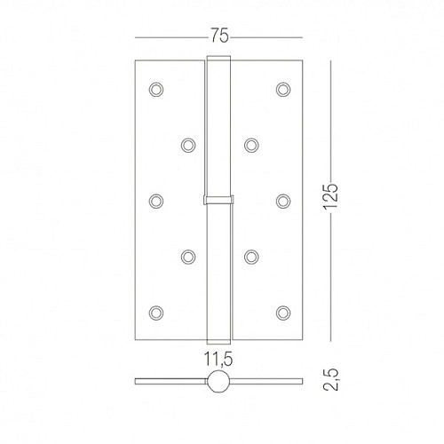Петля LINDE H-120 125*75 мм - L SN левый матовый никель - Фото №2