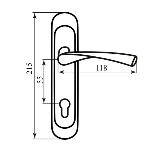 Ручки на планке BRUNO BR-55 античная латунь - Фото №2