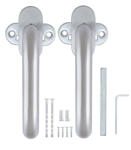 Ручки на розеті ROSTEX Albacete ES32 нержавіюча сталь матова - Фото №4