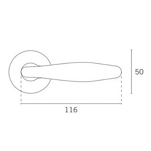 Ручки на розеті APRILE AT Verbena R 7S тонка розета сатин хром - Фото №2
