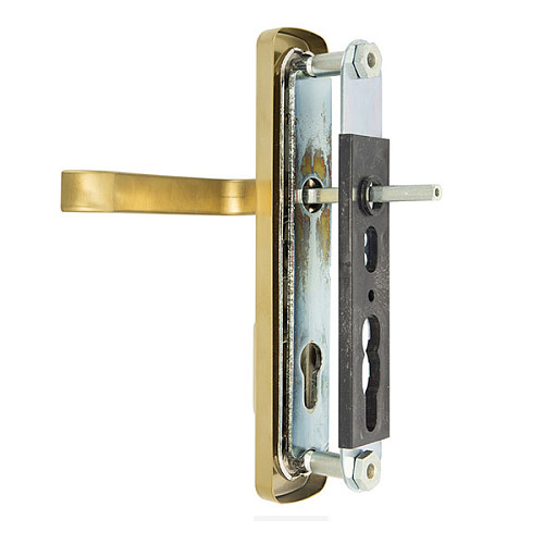 Ручки на планке с протектором ROSTEX Astra R 90мм (38-55мм) нержавеющая сталь матовая титан PVD - Фото №5