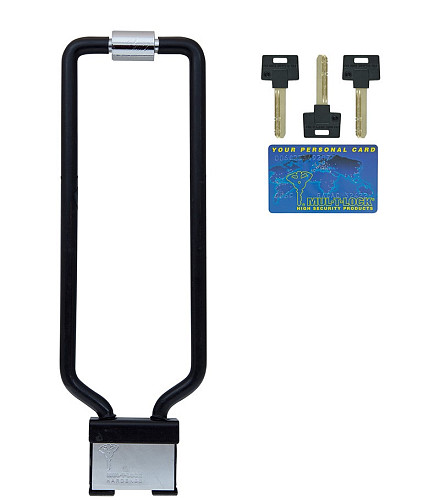 Замок для мотоцикла MUL-T-LOCK Moto Black 61/15 3 ключа - Фото №5