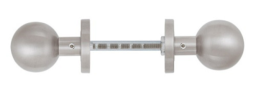 Ручки на розетте ROSTEX Boll ES52 фиксированная-нажимная нержавеющая сталь матовая - Фото №3