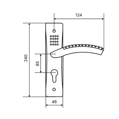 Ручки на планке SIBA Bari 85 никель/сатин - Фото №2