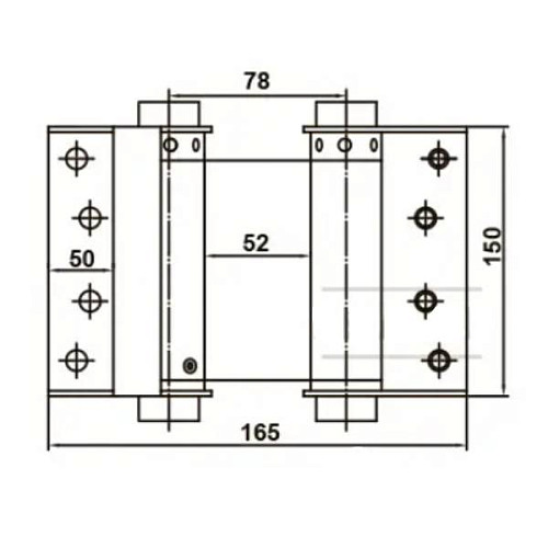 Петля барная MERT 36 150x165 мм (пара) латунь - Фото №2