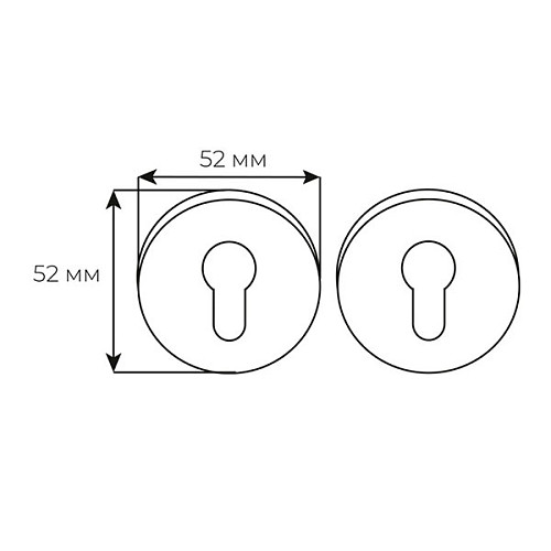 Накладки на серцевину BUONELLE Urban B-10 латунь полірована - Фото №2